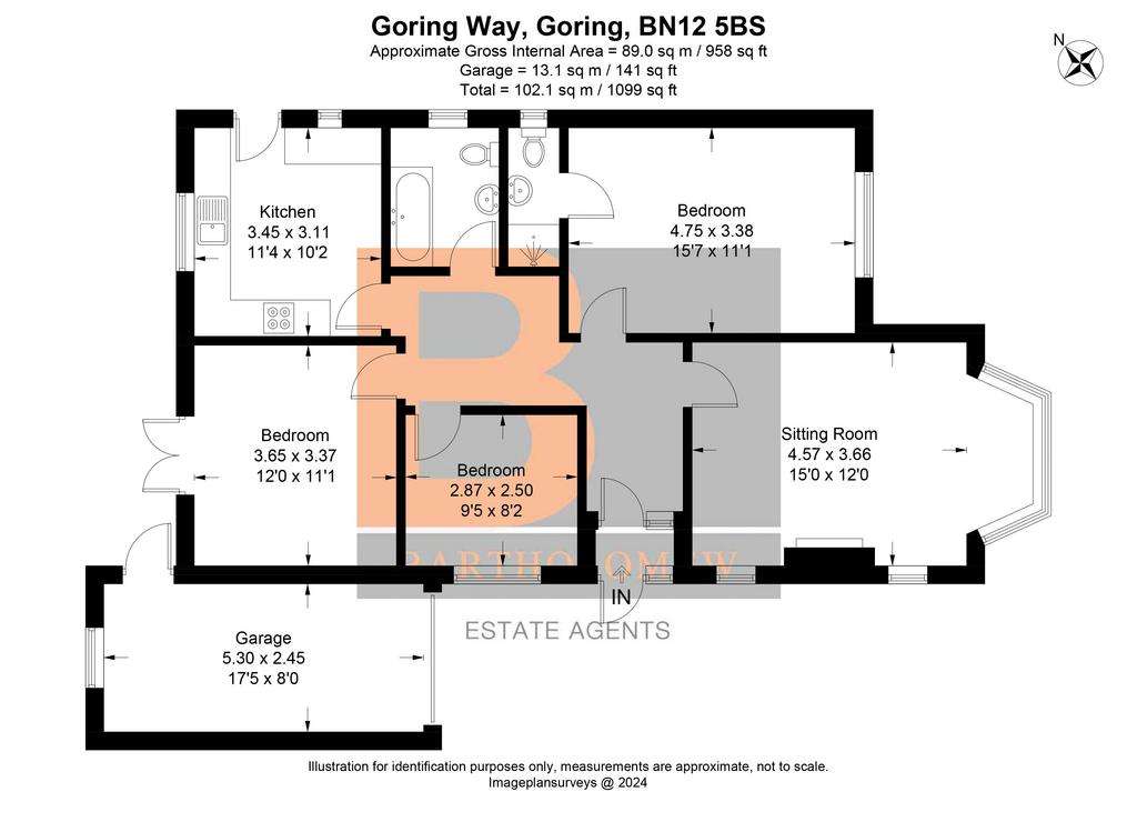 3 bedroom bungalow for sale - floorplan