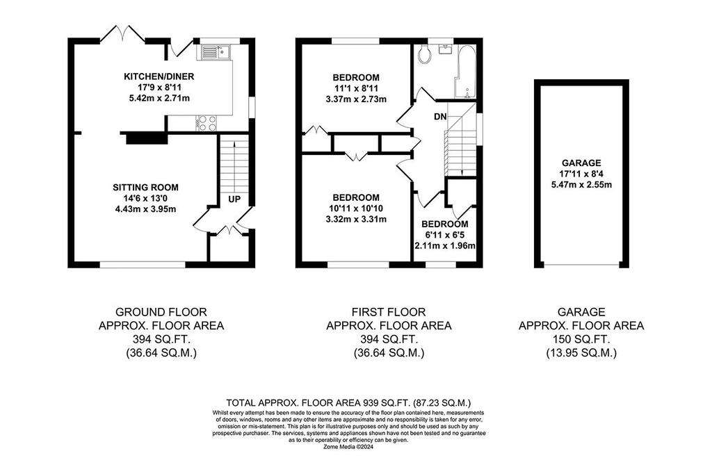 3 bedroom semi-detached house for sale - floorplan