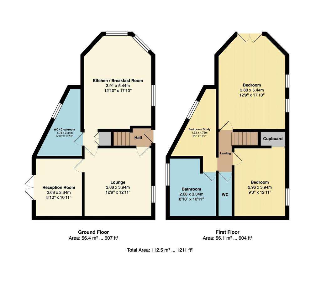 4 bedroom end of terrace house for sale - floorplan