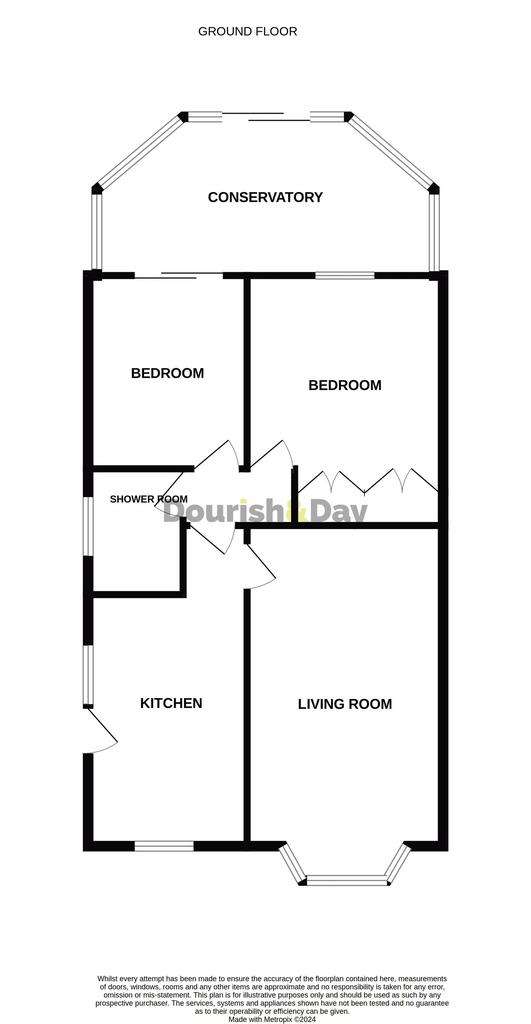 2 bedroom bungalow for sale - floorplan