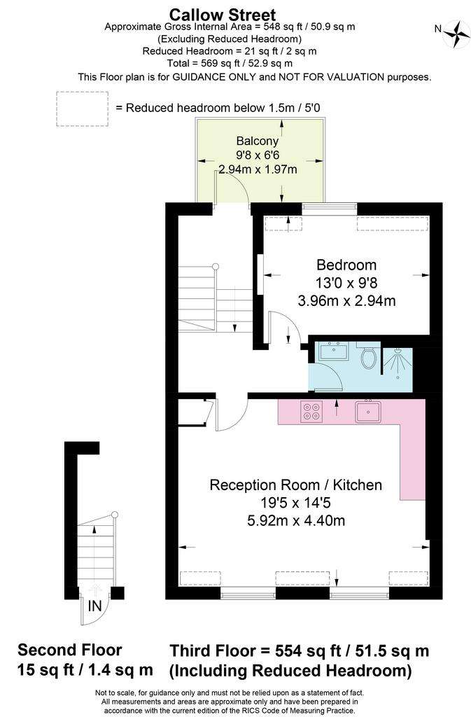 1 bedroom flat to rent - floorplan