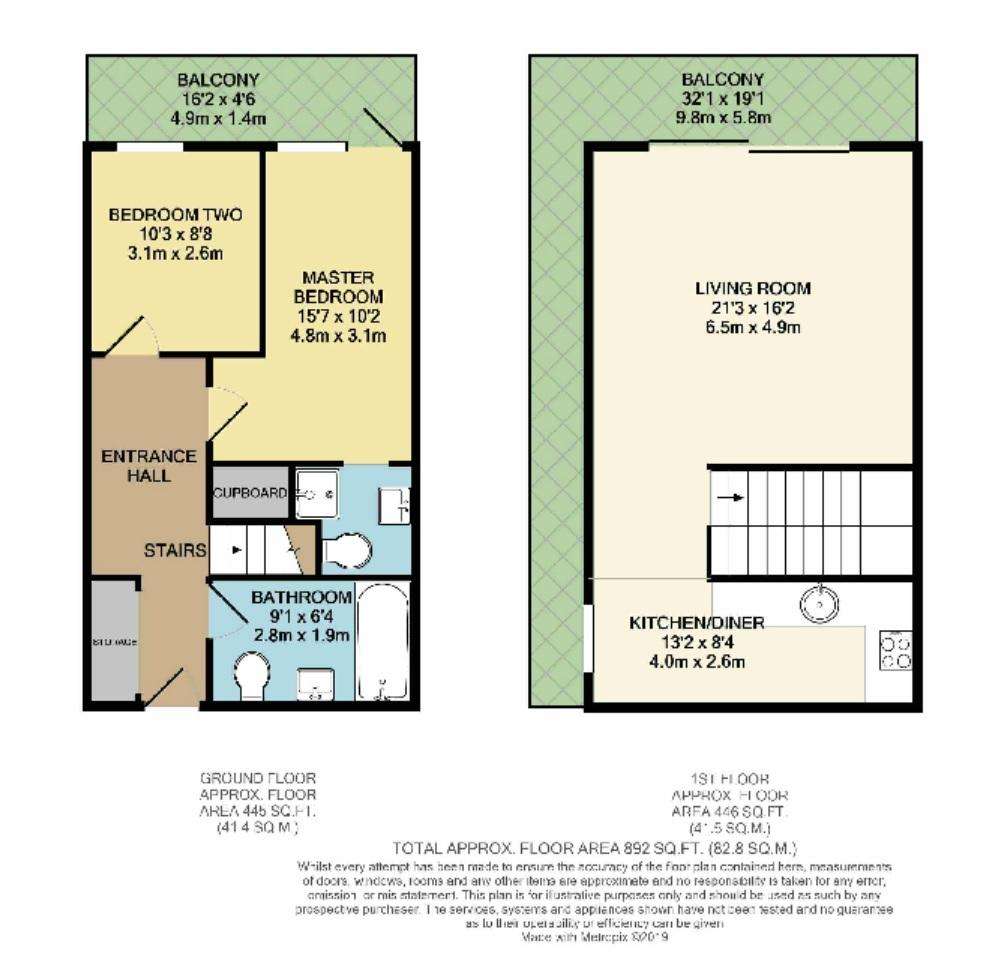 2 bedroom flat for sale - floorplan