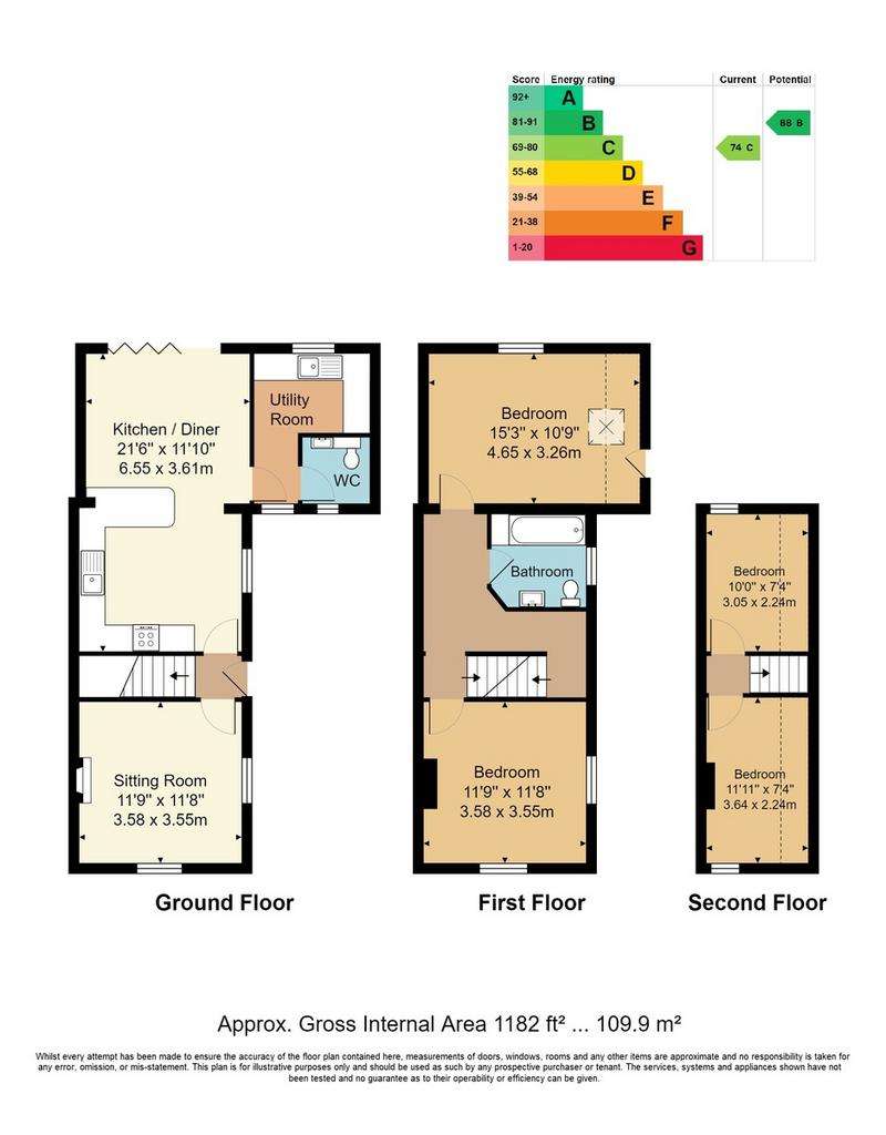 4 bedroom semi-detached house for sale - floorplan