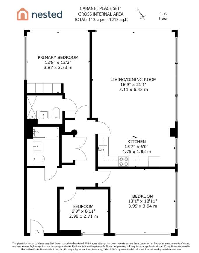 2 bedroom flat to rent - floorplan