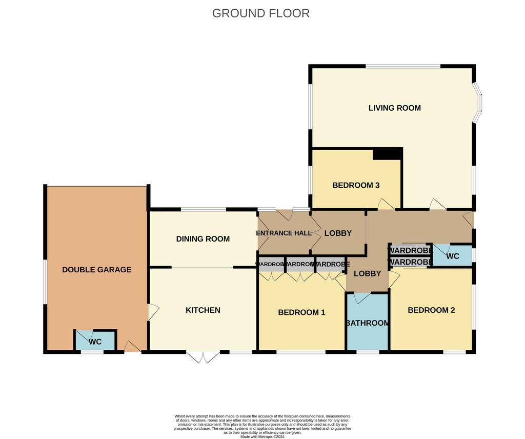 3 bedroom bungalow for sale - floorplan