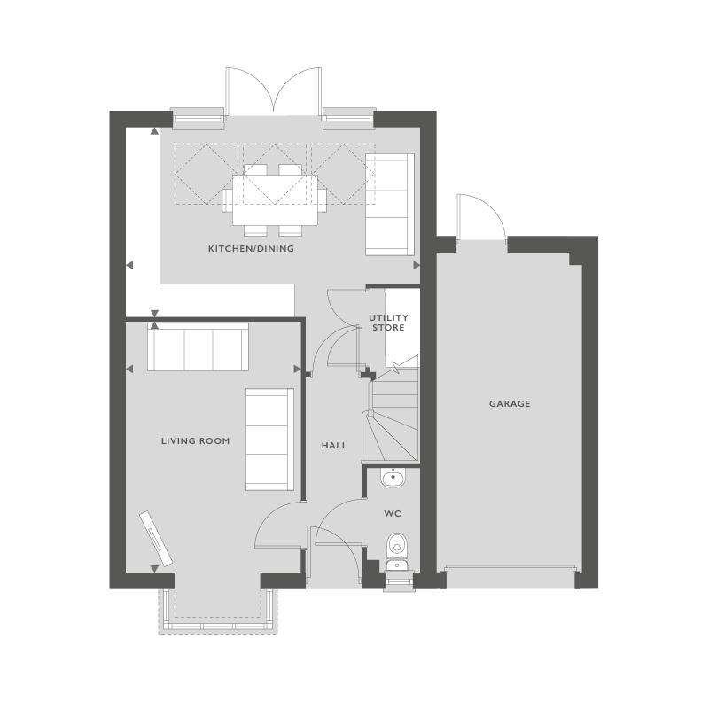 3 bedroom house for sale - floorplan