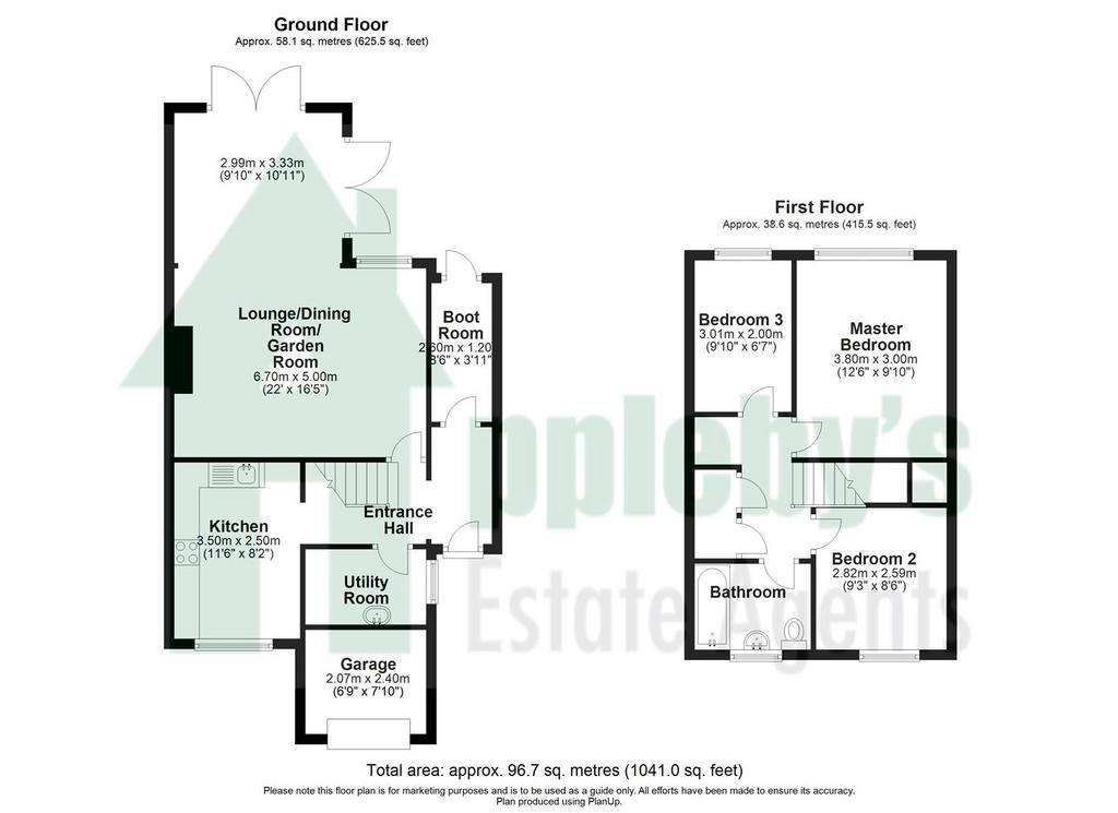 3 bedroom semi-detached house for sale - floorplan