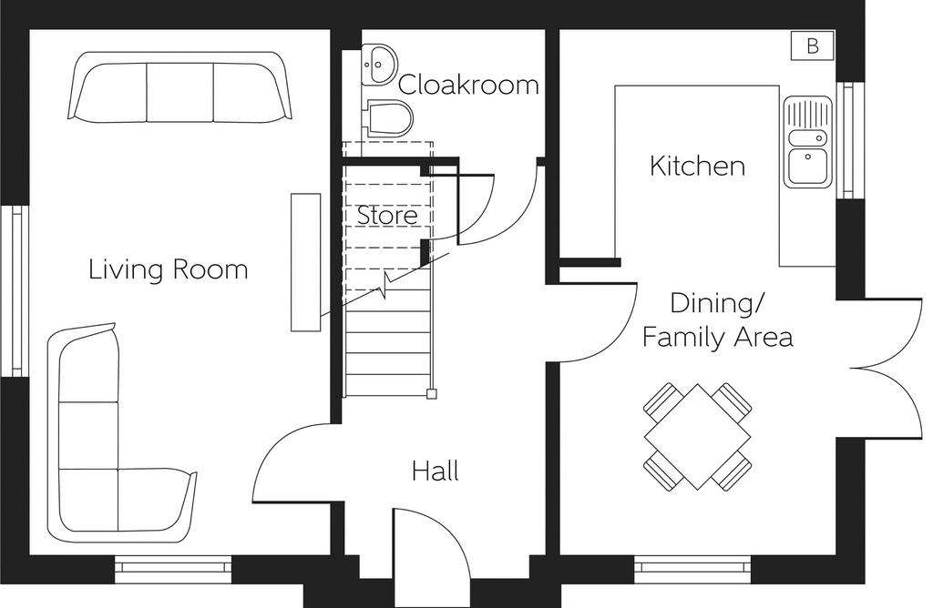 3 bedroom end of terrace house for sale - floorplan