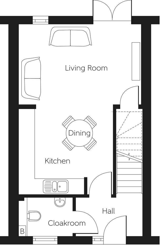 3 bedroom terraced house for sale - floorplan