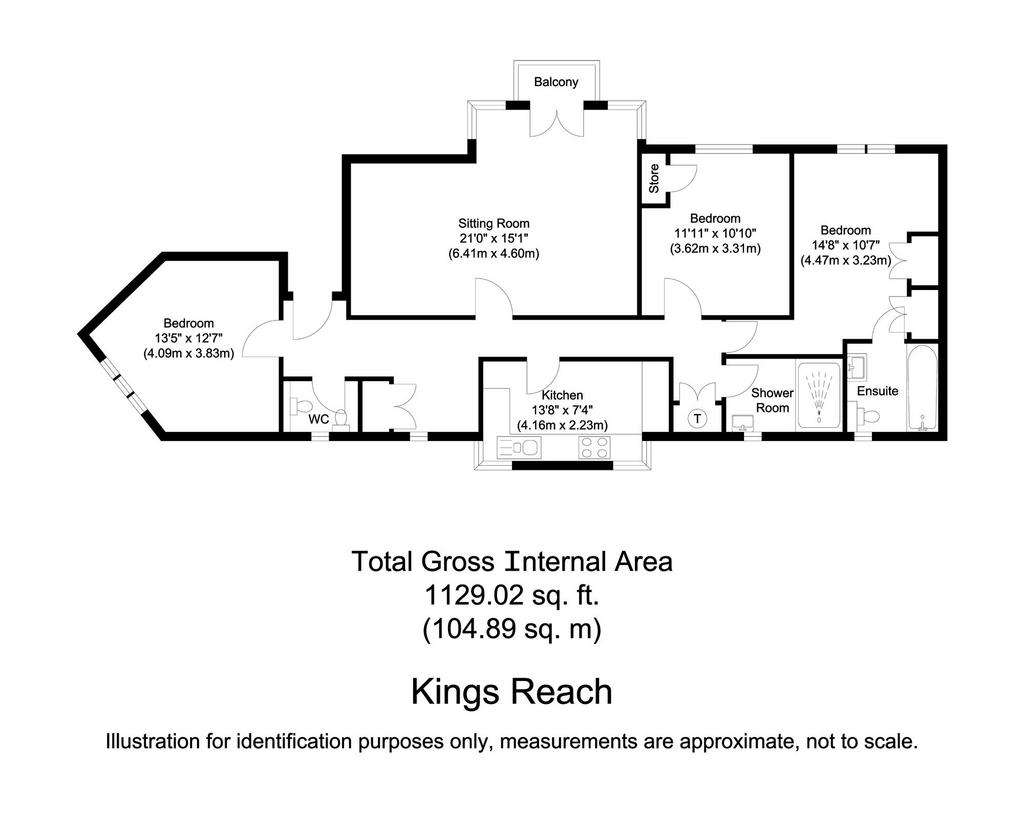 3 bedroom flat to rent - floorplan