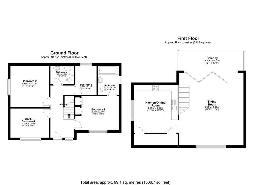 4 bedroom detached house for sale - floorplan