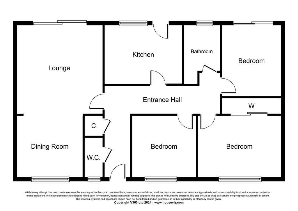 3 bedroom detached bungalow for sale - floorplan