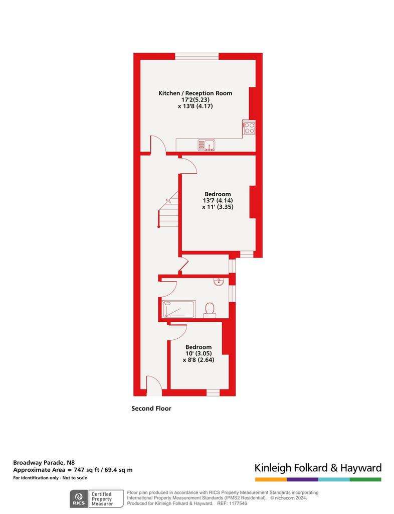 2 bedroom flat to rent - floorplan