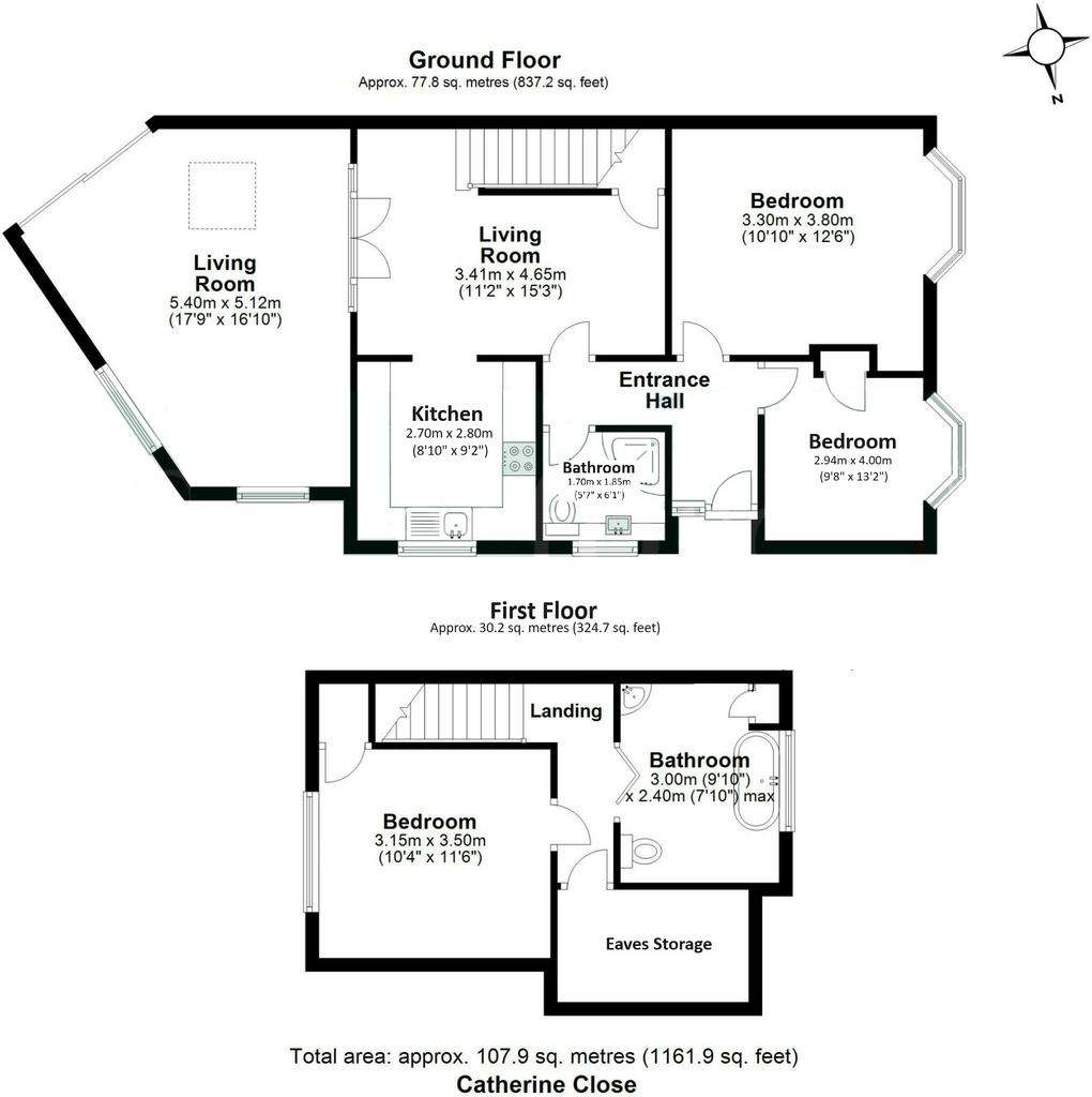 3 bedroom bungalow for sale - floorplan