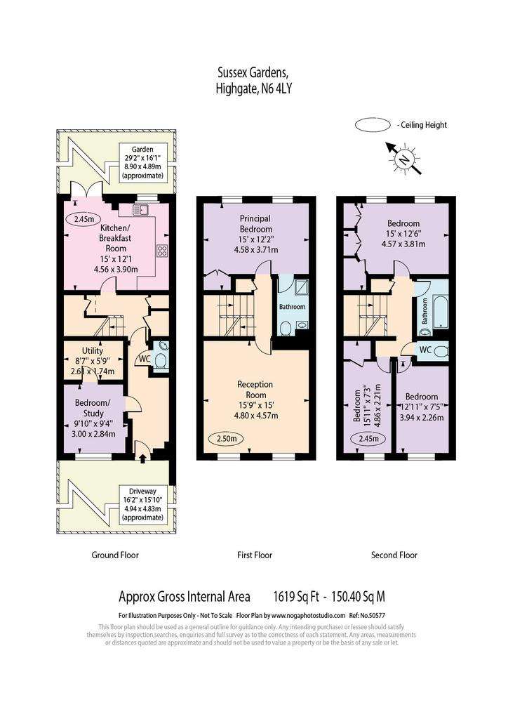 4 bedroom terraced house to rent - floorplan