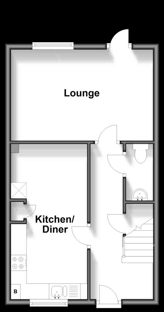 2 bedroom terraced house for sale - floorplan