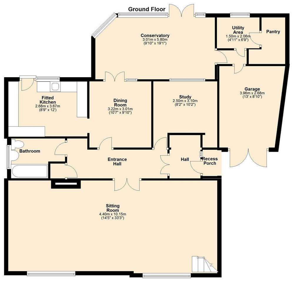 4 bedroom detached house to rent - floorplan