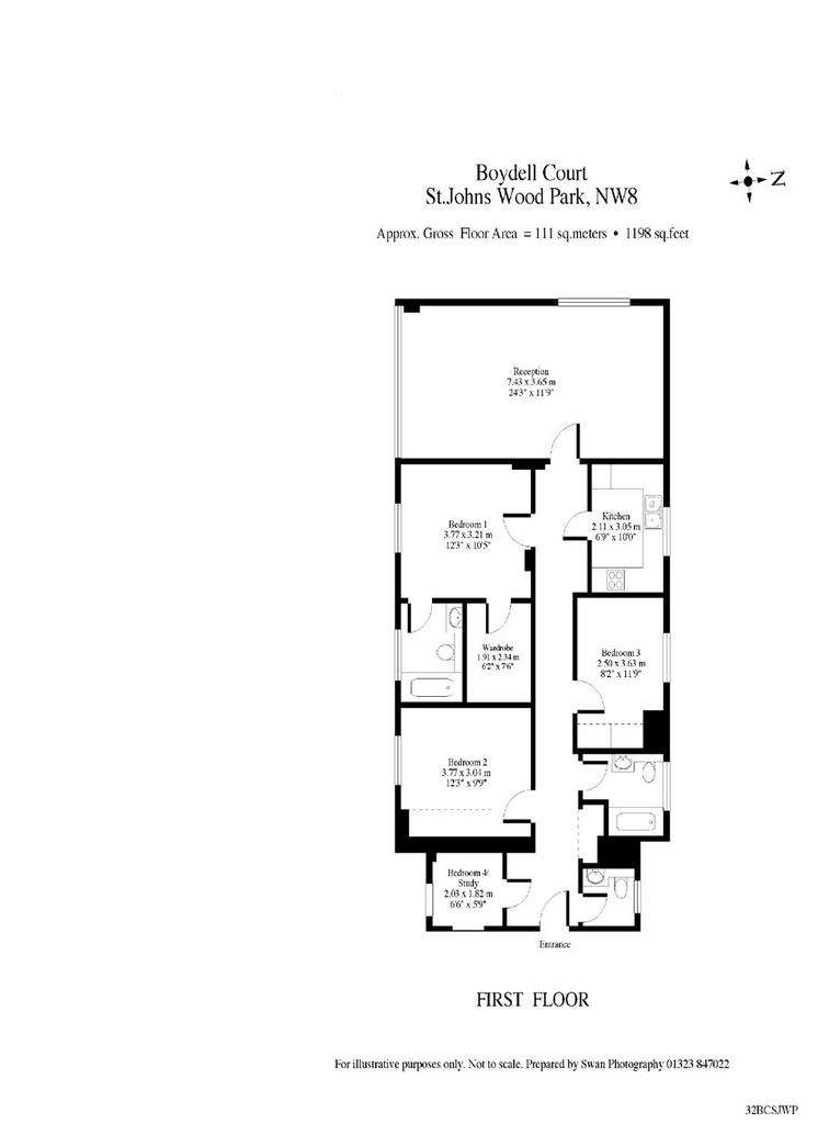 3 bedroom flat to rent - floorplan