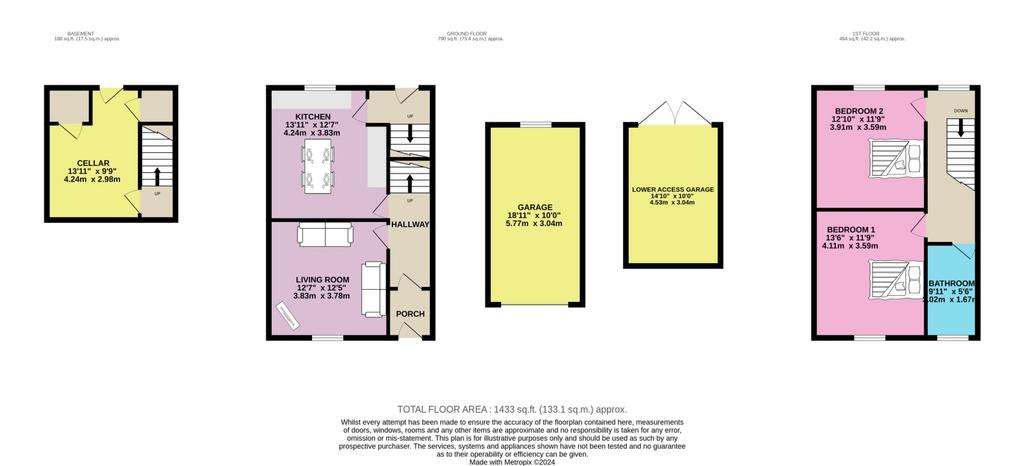 2 bedroom end of terrace house for sale - floorplan