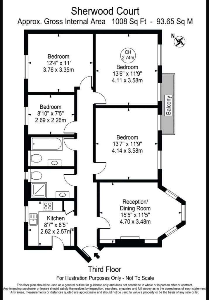 4 bedroom flat for sale - floorplan