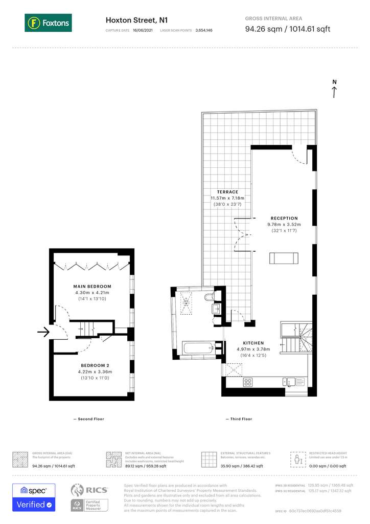 2 bedroom flat to rent - floorplan