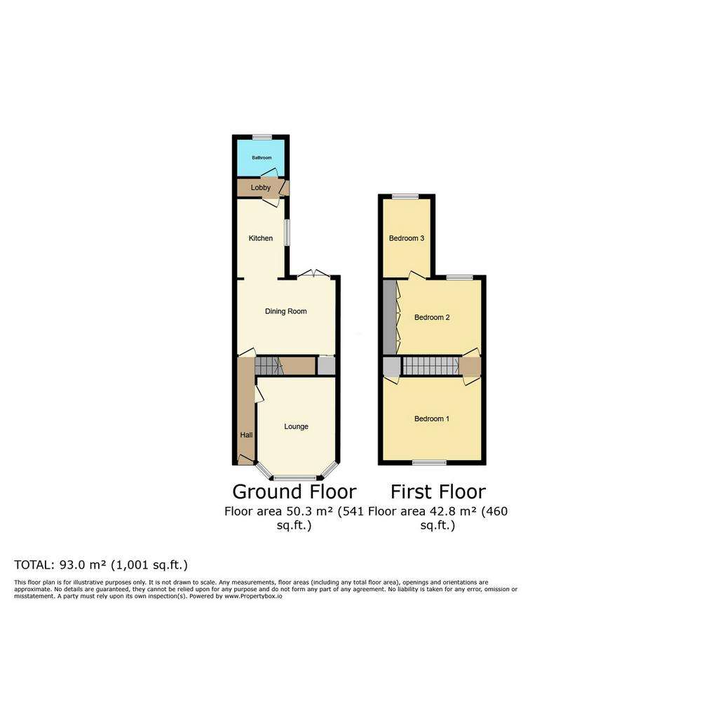 2 bedroom terraced house for sale - floorplan