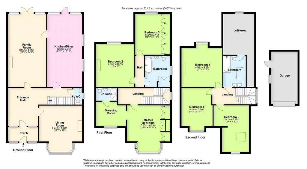 6 bedroom semi-detached house for sale - floorplan