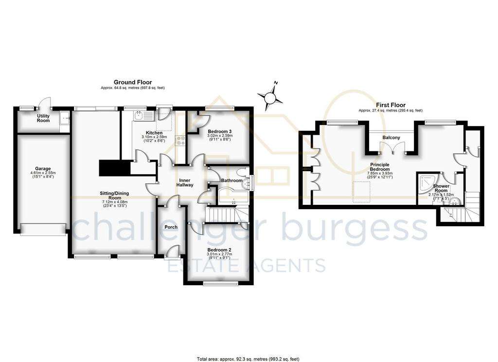 3 bedroom detached house for sale - floorplan