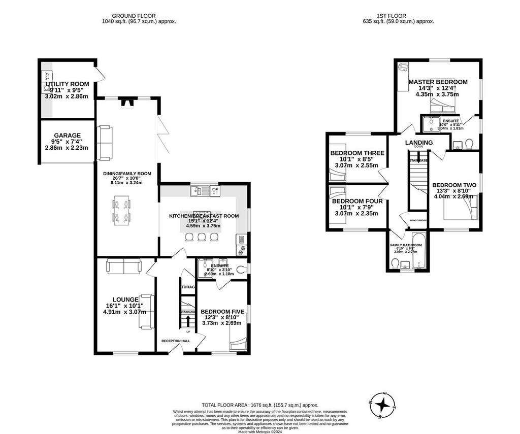 5 bedroom detached house for sale - floorplan