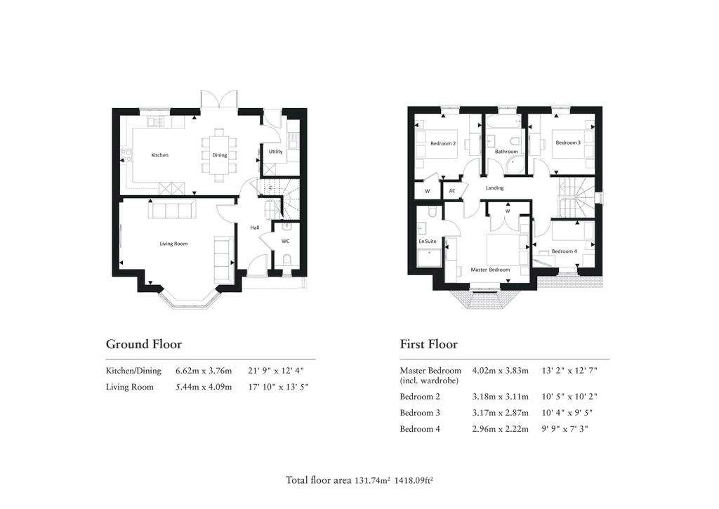 4 bedroom semi-detached house for sale - floorplan