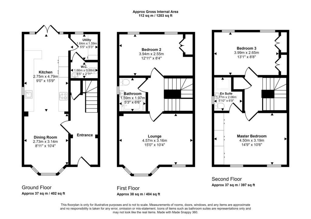 3 bedroom town house for sale - floorplan