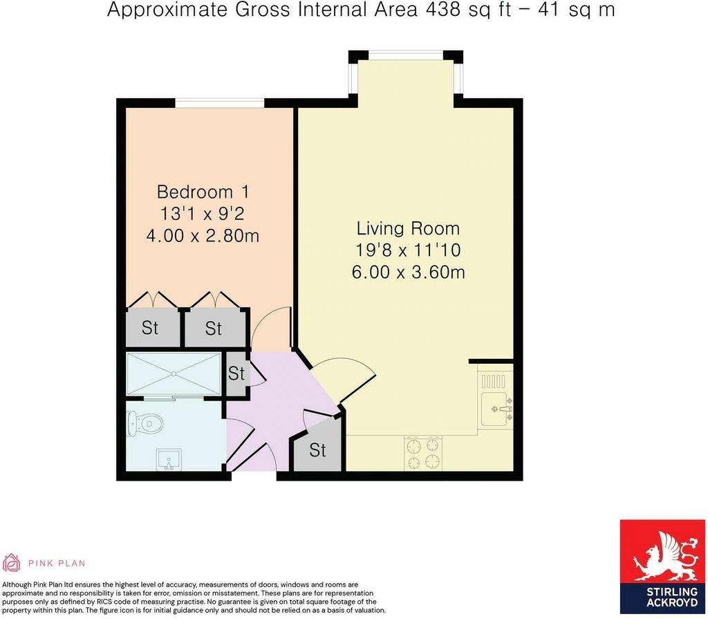 1 bedroom flat for sale - floorplan