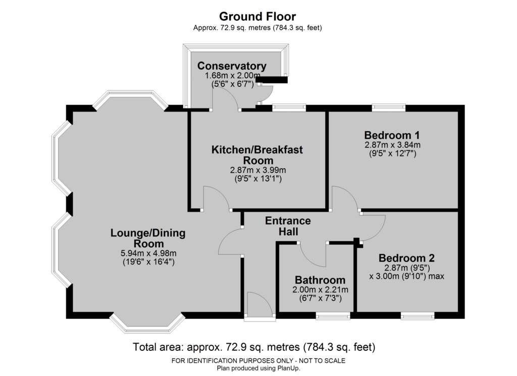 2 bedroom park home for sale - floorplan