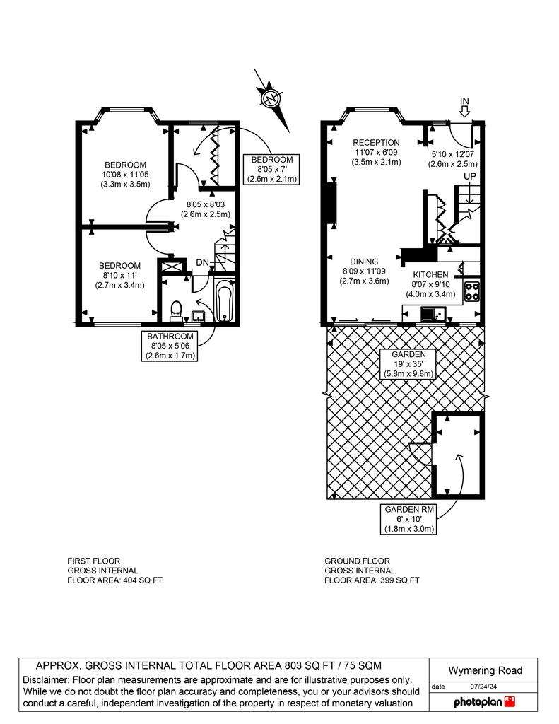 3 bedroom terraced house to rent - floorplan