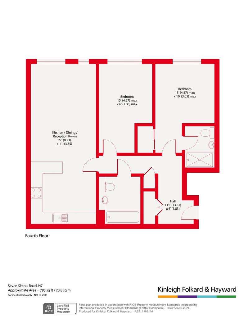 2 bedroom flat for sale - floorplan