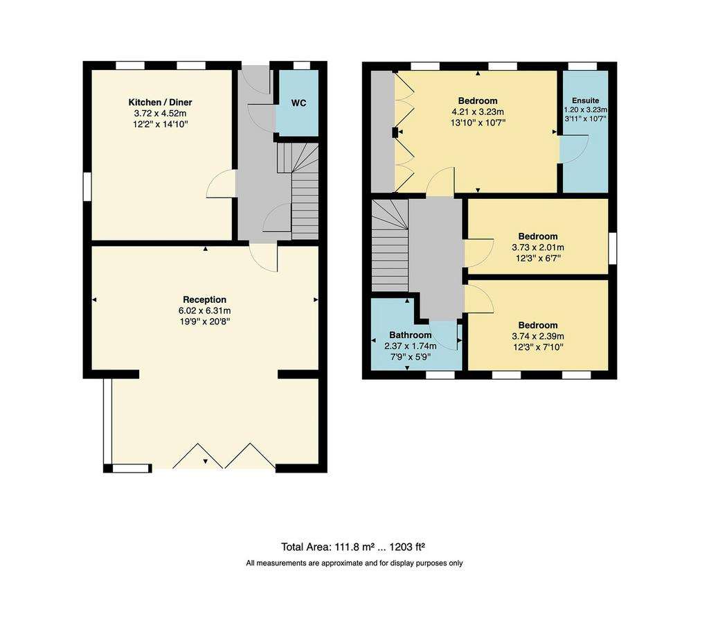 3 bedroom semi-detached house for sale - floorplan