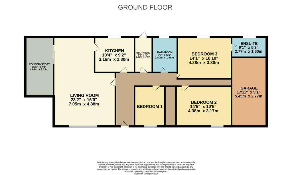 3 bedroom detached bungalow for sale - floorplan