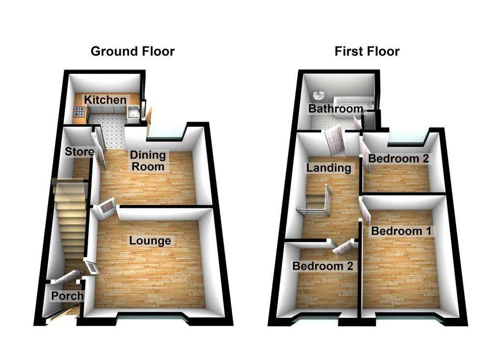 3 bedroom semi-detached house for sale - floorplan