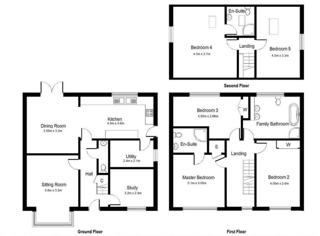 5 bedroom detached house for sale - floorplan