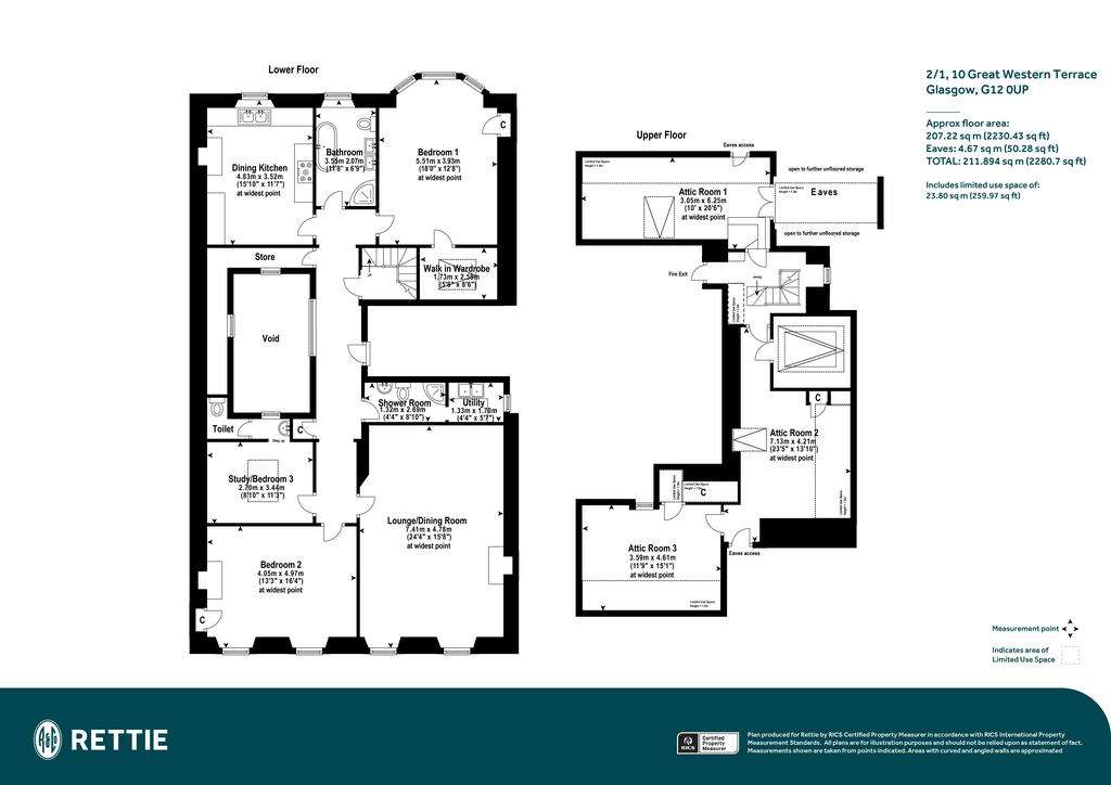 3 bedroom flat for sale - floorplan