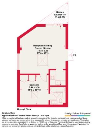 1 bedroom flat to rent - floorplan