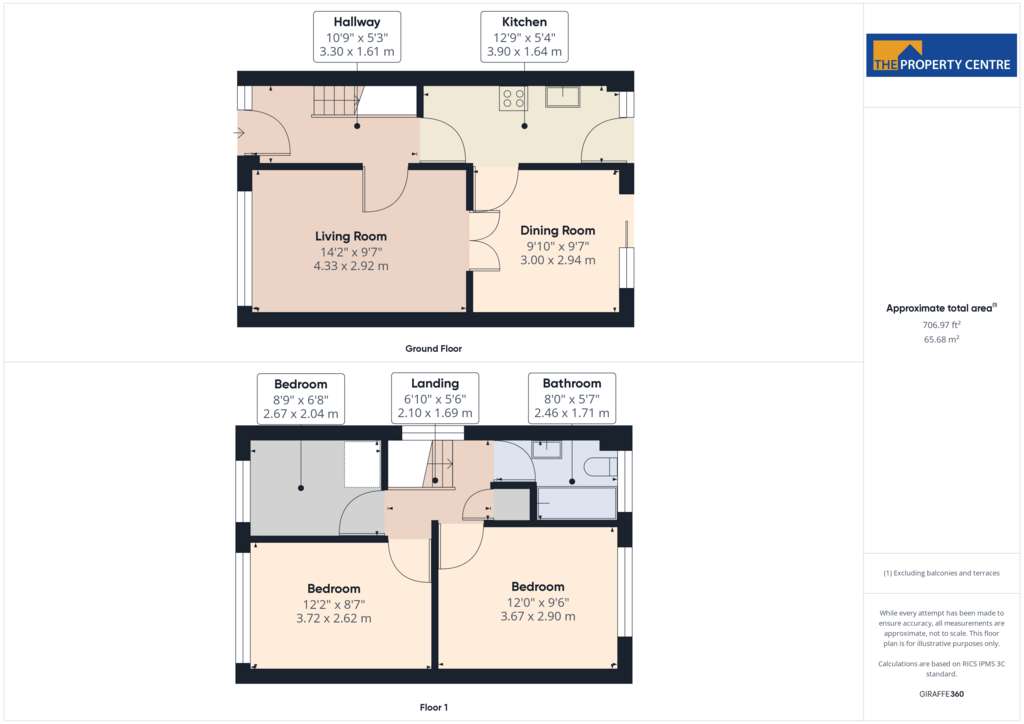 3 bedroom semi-detached house for sale - floorplan