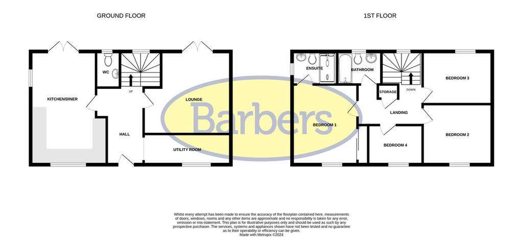 4 bedroom detached house to rent - floorplan