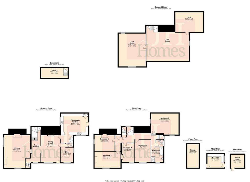 5 bedroom farm house for sale - floorplan