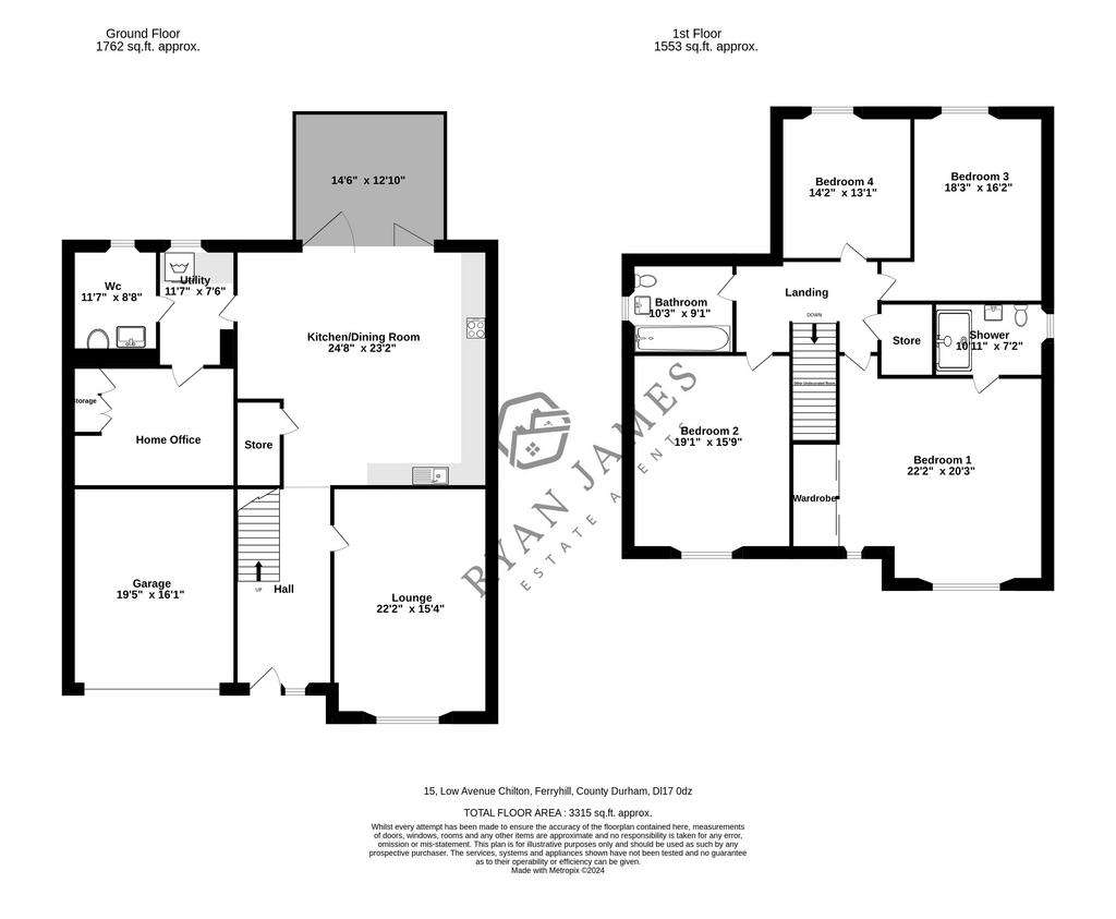 4 bedroom detached house for sale - floorplan