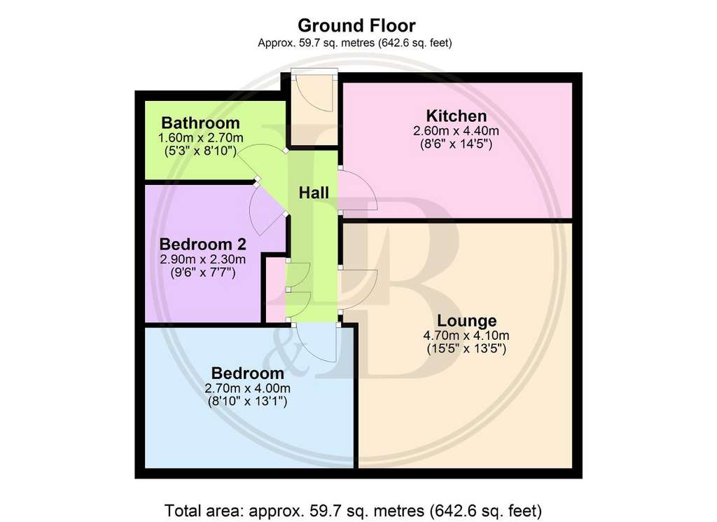 2 bedroom flat for sale - floorplan