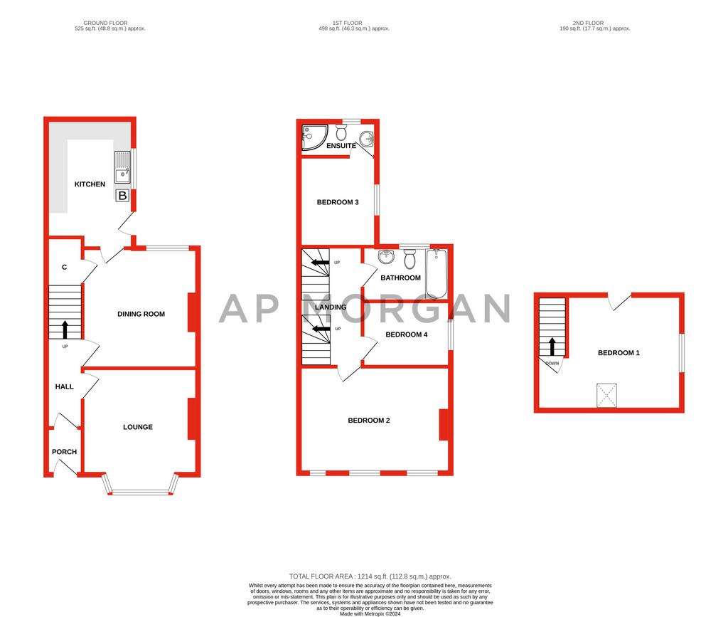 4 bedroom detached house to rent - floorplan