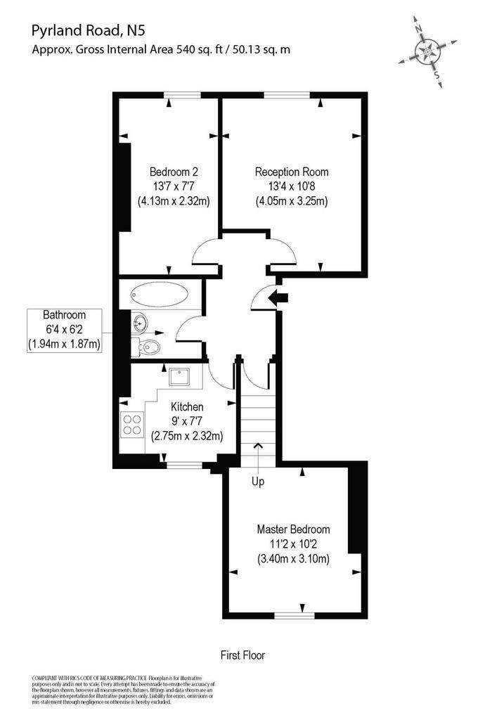 2 bedroom flat to rent - floorplan