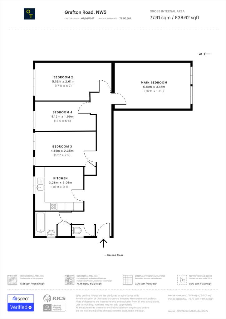 3 bedroom maisonette to rent - floorplan