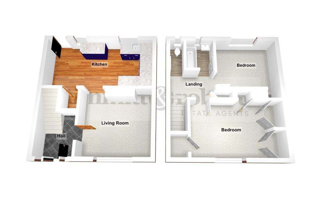 2 bedroom terraced house for sale - floorplan